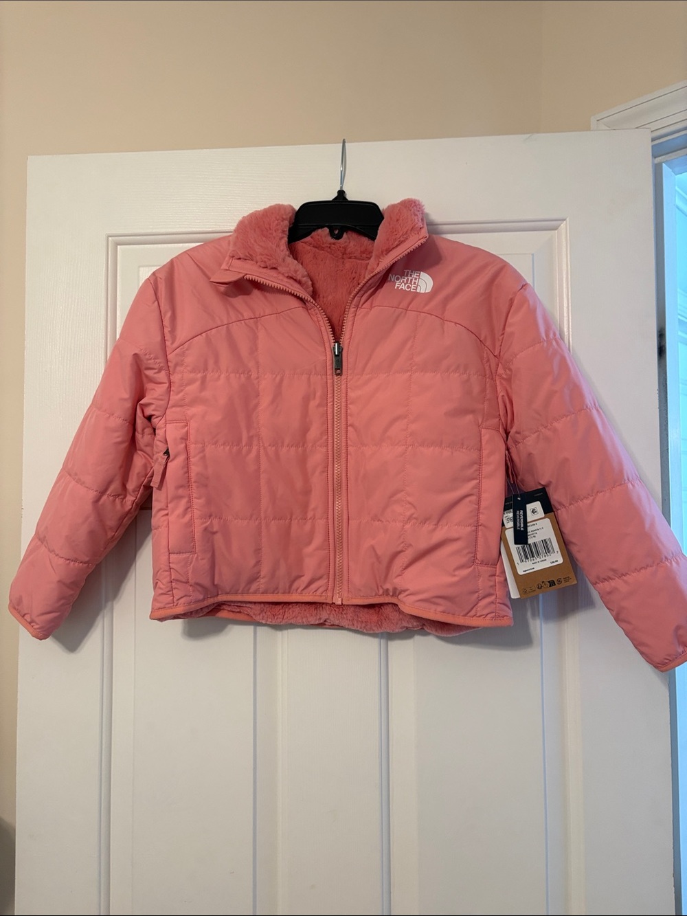 The North Face Girls Pink Insulated reversible Shasta Jacket size 7/8